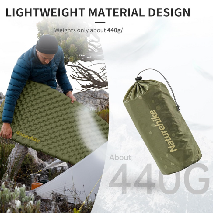 Naturehike Ultralight Inflatable Sleeping Pad 440 g / R Value 3.5