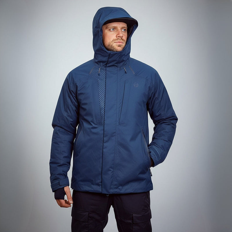 FHM Guard Insulated vīriešu ziemas jaka tumši zilā krāsā ar Dermizax membrānu un PrimaLoft siltinājumu