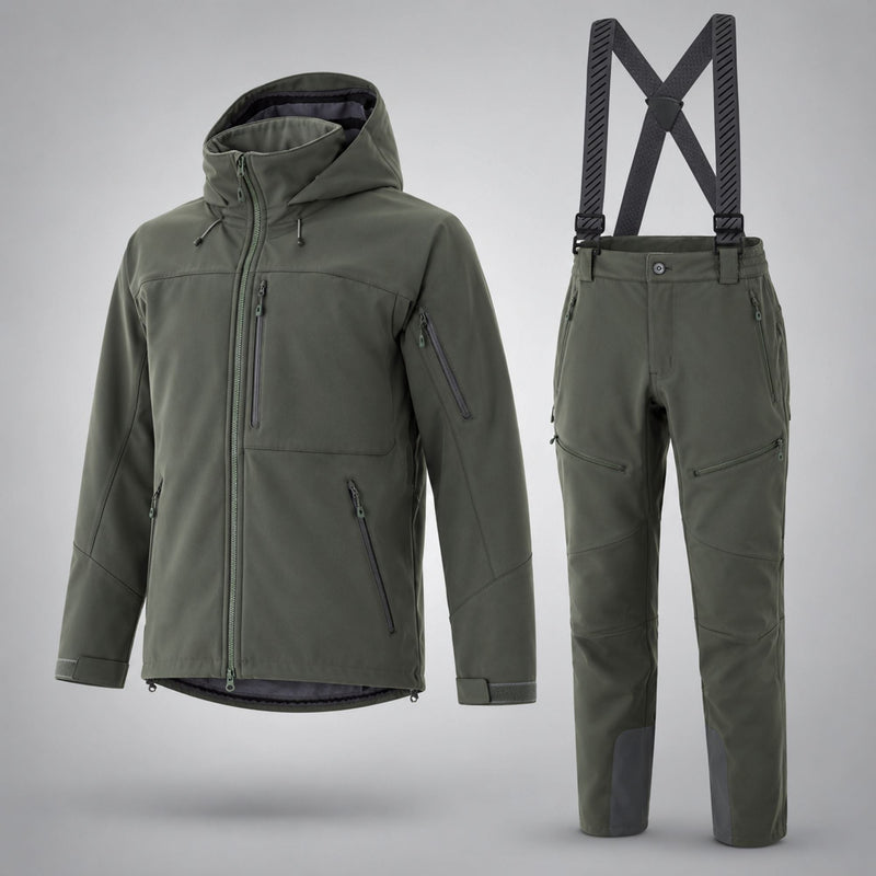 FHM Stream zaļš softshell jakas un bikšu komplekts — softshell apģērbs