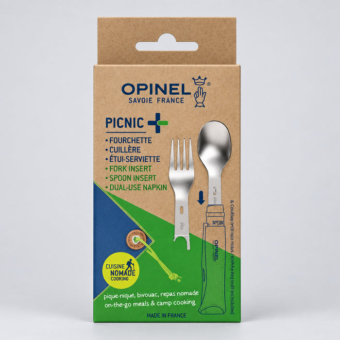 Opinel Picnic+komplekts ar dakšiņu, karoti, salveti – produkta attēls