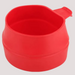 Red silicone cup with handle