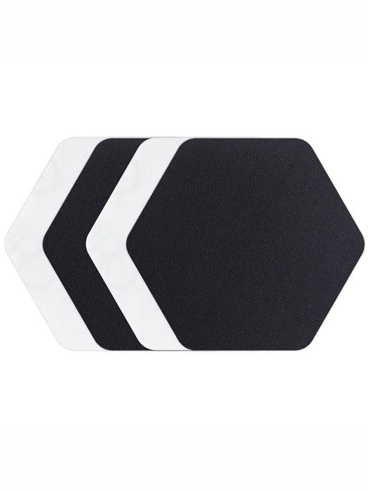 GearAid Tenacious Tape Hex formas ielāpi melnā un caurspīdīgā krāsā