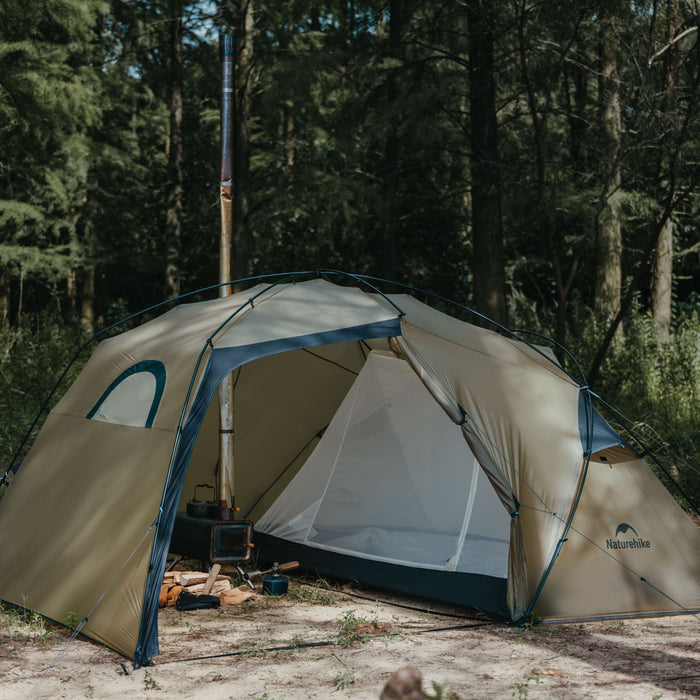 Палатка с выходом под дымоход Naturehike Massif Solo 2.5 kg Серая