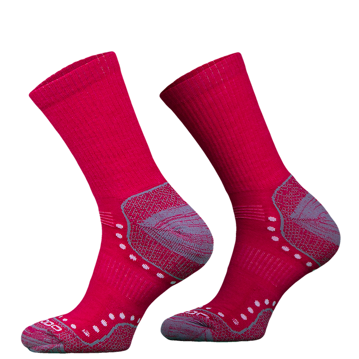 Alpaca merino wool light hiker socks pink