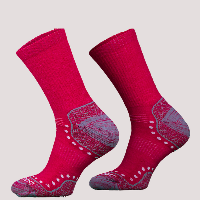 Alpaca merino wool light hiker socks pink