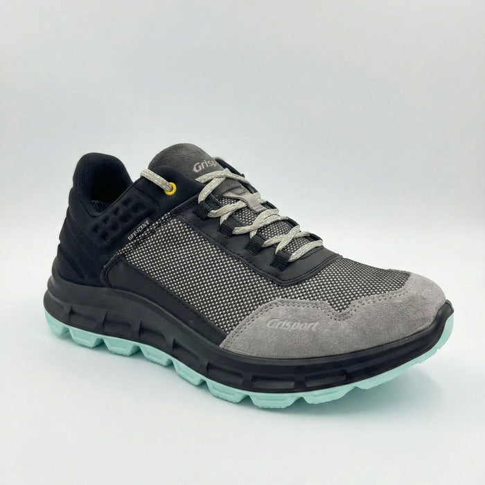 Outdoor apavi Grisport Delta Low zamšādas un tekstila ar elpojošu 3D Air oderi Black/Grey