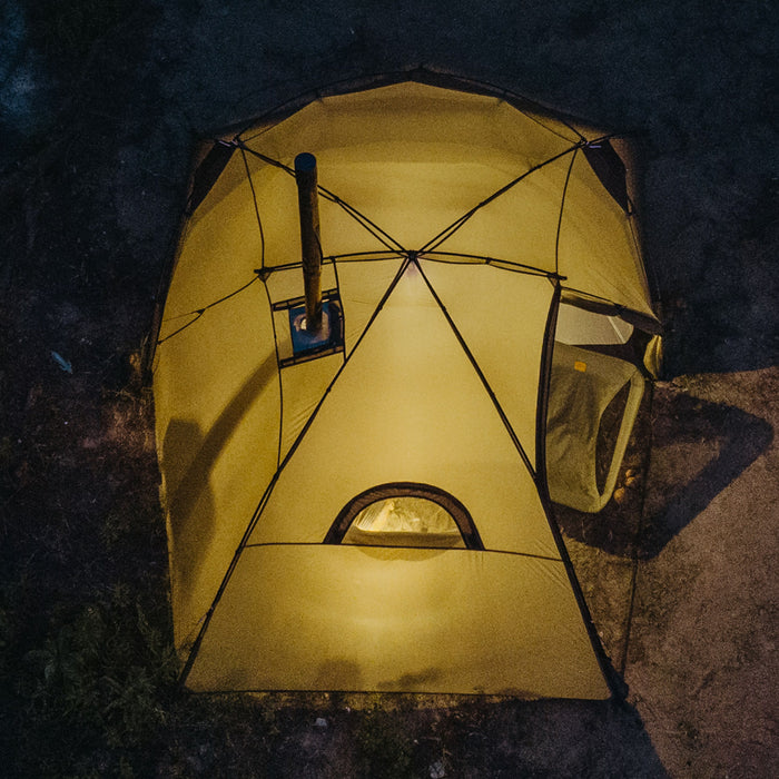 Палатка с выходом под дымоход Naturehike Massif Solo 2.5 kg Серая