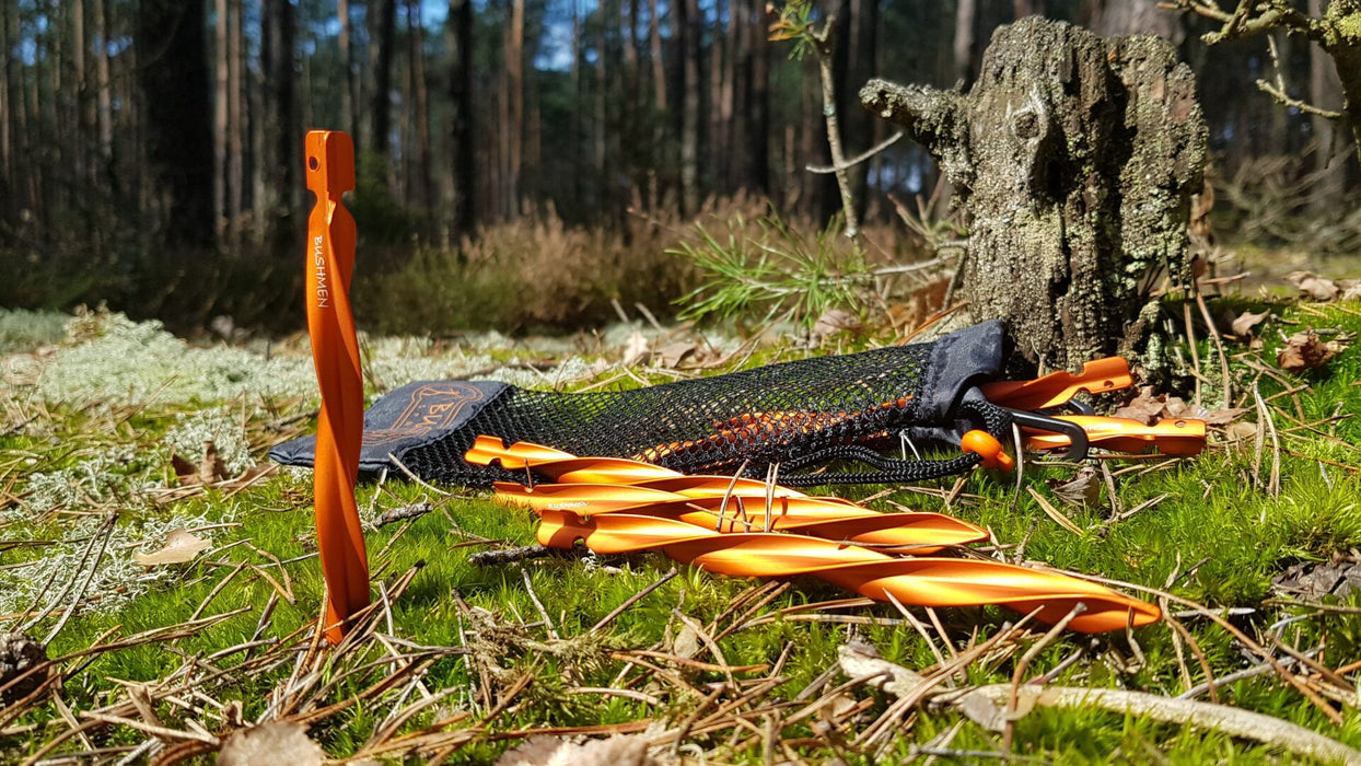 Ultralight nojumes mietiņi Bushmen TWISTER alumīnija skrūves formas oranži 8g