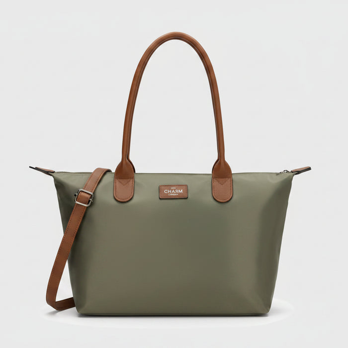 Charm London Buckingham Shopper olīvu krāsā