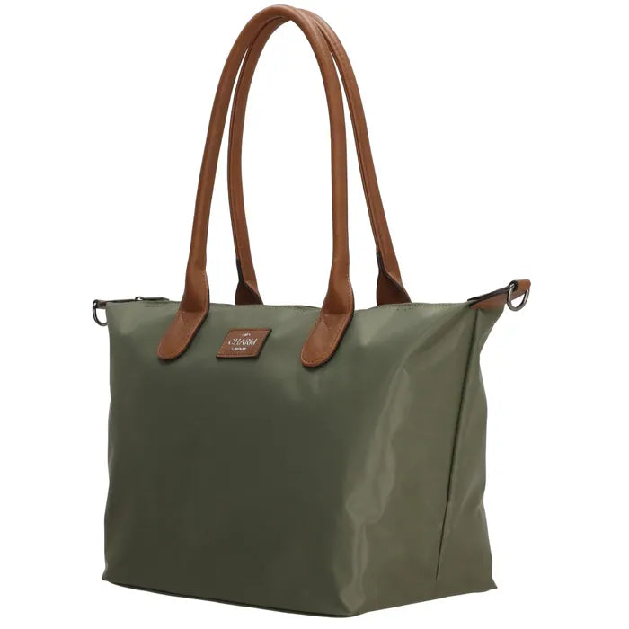 Charm London Buckingham Shopper olīvu krāsā