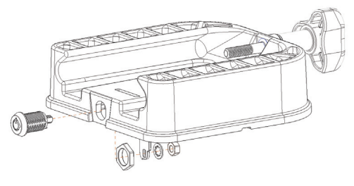 Downrigger Lock Cannon 1903020 — Pin-Tumbler — manufacturer installation drawing