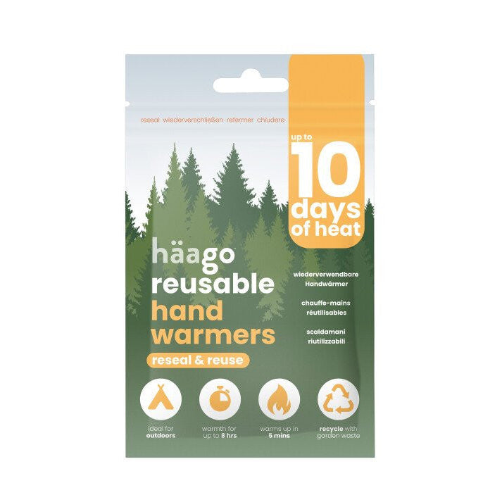 haago atkārtoti lietojams roku sildītājs, ilgmūžīgs, piemērots ziemas pārgājieniem Latvijas apstākļos