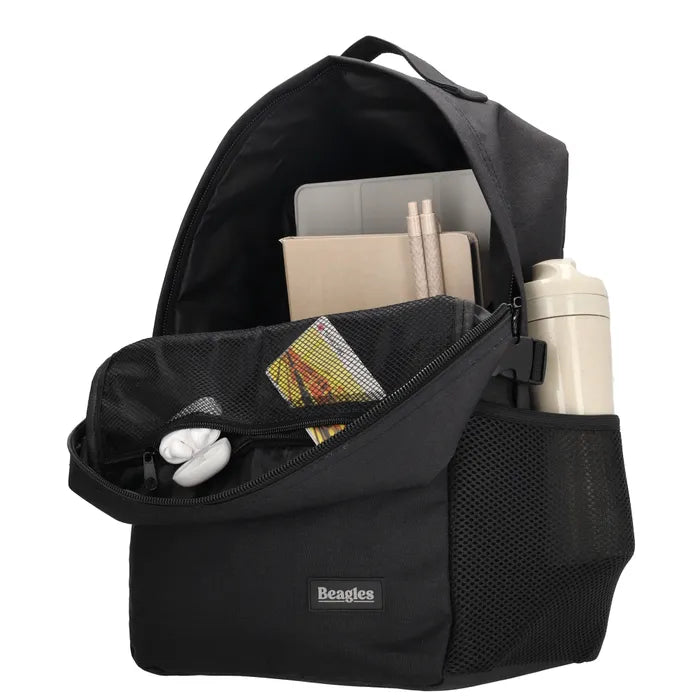Beagles Kyoto zem sēdekļa novietojamā rokas bagāžas mugursoma, melna