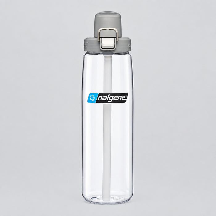 Nalgene FreshFlow Sustain Straw Water Bottle - 24 oz Clear/Gray Cap