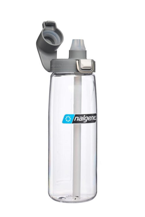Nalgene FreshFlow Sustain Straw Water Bottle - 24 oz Clear/Gray Cap