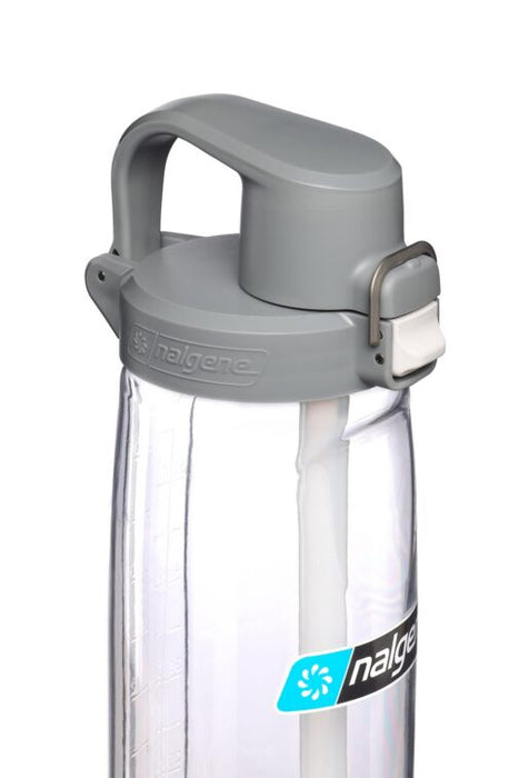 Nalgene FreshFlow Sustain Straw Water Bottle - 24 oz Clear/Gray Cap