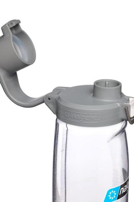 Nalgene FreshFlow Sustain Straw Water Bottle - 24 oz Clear/Gray Cap