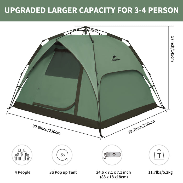 Naturehike Cape5 Square Pop-Up 4 Person Tent