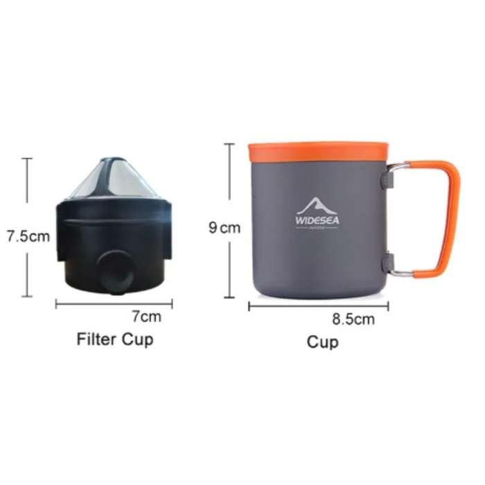 Widesea Camping Coffee Tea Set Mug Filter Cup