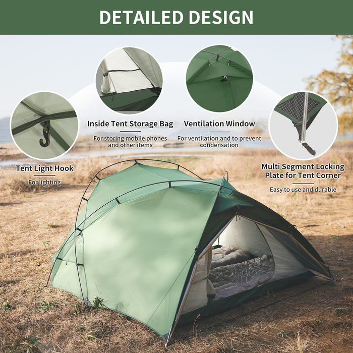 kas tent Naturehike Hillock6 One Bedroom One Hall Tent UPF50+ Brown Color For 2 — Outfish