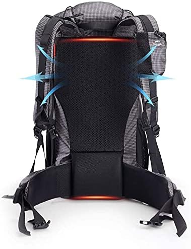 Naturehike Rock 60L+5L Pārgājienu Mugursoma Melnā Krāsa