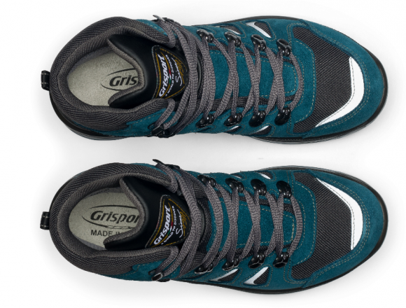 grisport pārgājienu zābaki, zila nubuck āda, elpojoši, piemēroti trekingam un pārgājieniem Latvijā