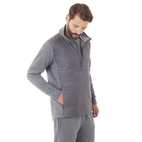FHM Innova Hybrid Primaloft Jacket Grey vīriešu anoraks ar siltu Primaloft izolāciju un elastīgu vilnas piedurkņu daļu.