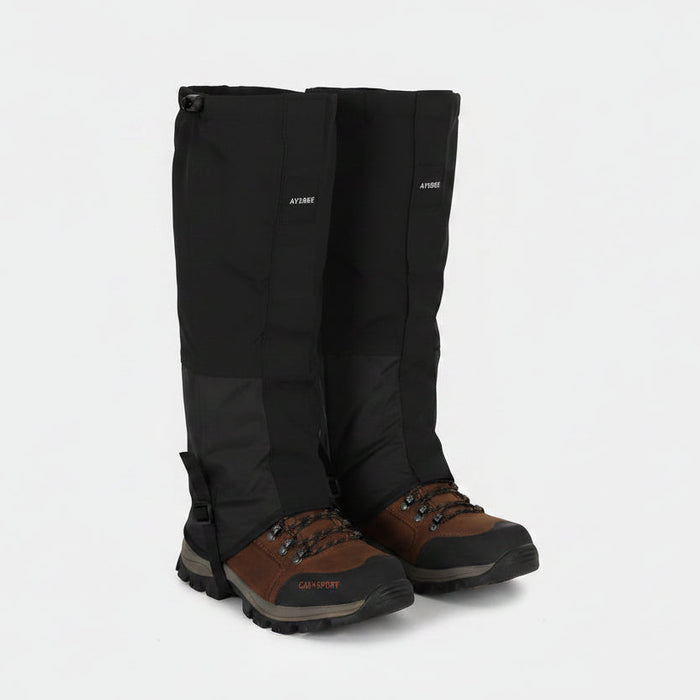 Gaiters Black with Velcro waterproof protection 44x43cm