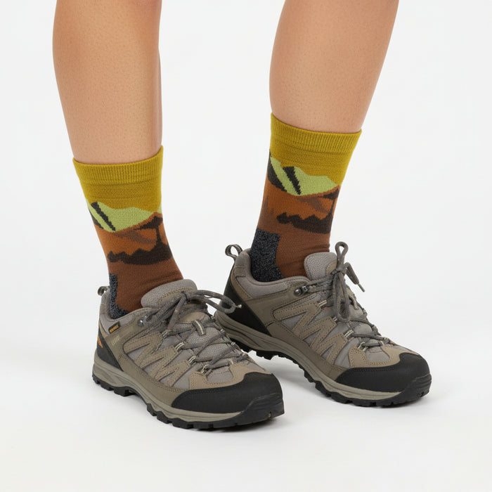 Hiking Merino Wool Socks Cognak mountain