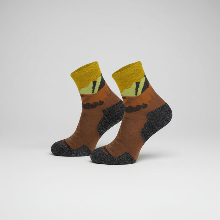 Hiking Merino Wool Socks Cognak mountain