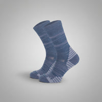 Pārgājienu zeķes Alpaka Alpine Trek Light merino un alpaka vilna elpojošas vidēja garuma zilas – produkta attēls 3