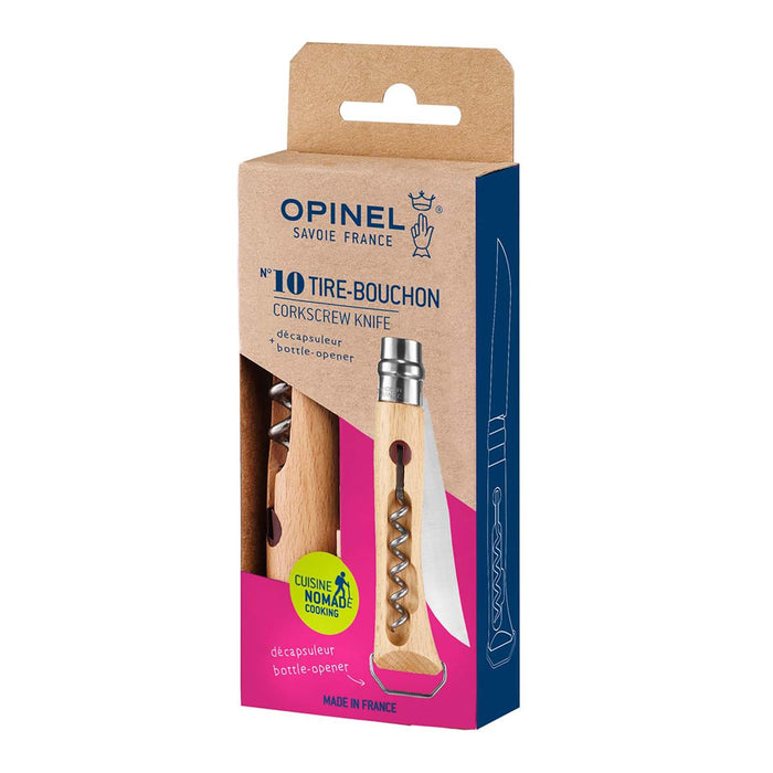 Saliekamais nazis Opinel N°10 dižskābarža rokturis ar korķviļķi