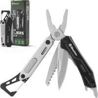 Maarten Multitool 9-in-1 12cm kompakts nerūsējošā tērauda rīks ar 9 funkcijām un drošu bloķēšanas sistēmu.