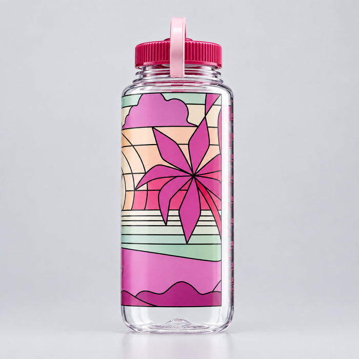 Nalgene  bottle 32oz WM Clear Stained Glass Sunset
