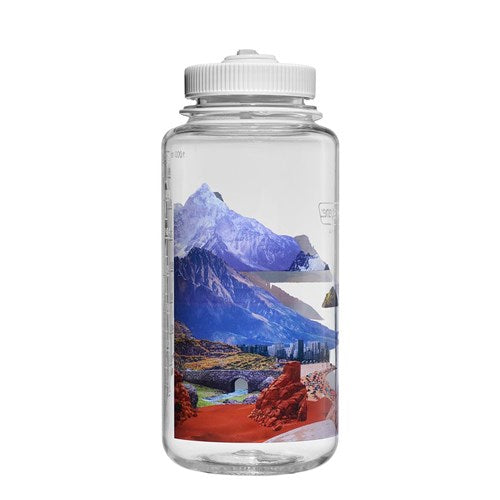 1L Nalgene bottle with a wide mouth WM Mixed Landscapes Sustain