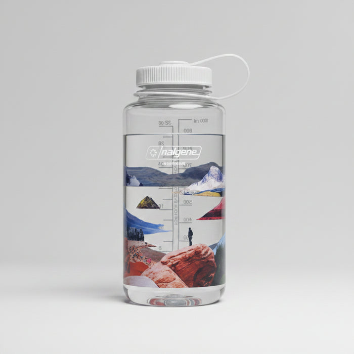 1L Nalgene bottle with a wide mouth WM Mixed Landscapes Sustain