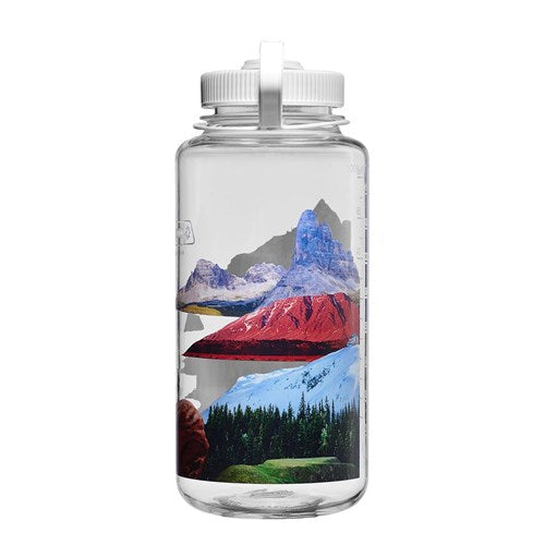 1L Nalgene bottle with a wide mouth WM Mixed Landscapes Sustain