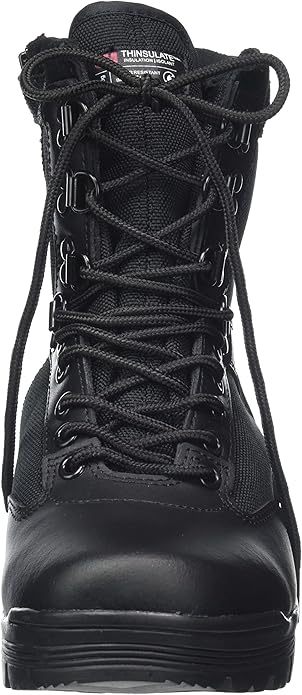 Ziemas armijas zābaki Mil-Tec Tactical Black no ādas ar Thinsulate siltinājumu