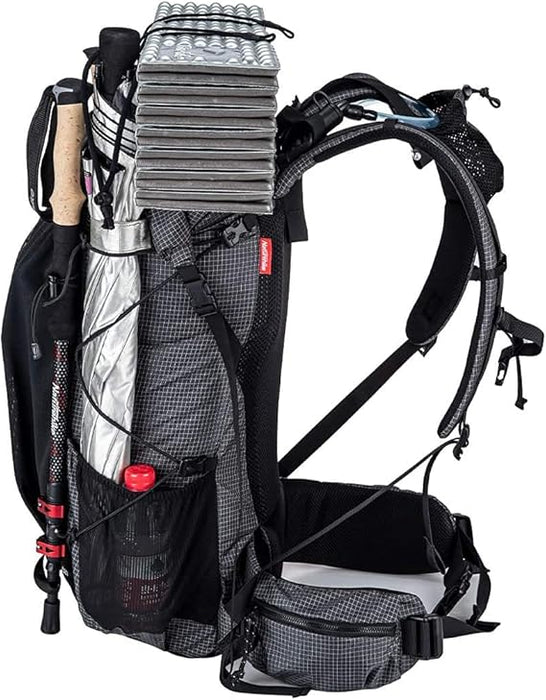 Naturehike Rock 60L+5L Pārgājienu Mugursoma Melnā Krāsa
