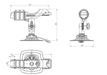 Rod Holder Kit Borika FASTen HTp225 — PVC Glue-On Base — additional product view 1