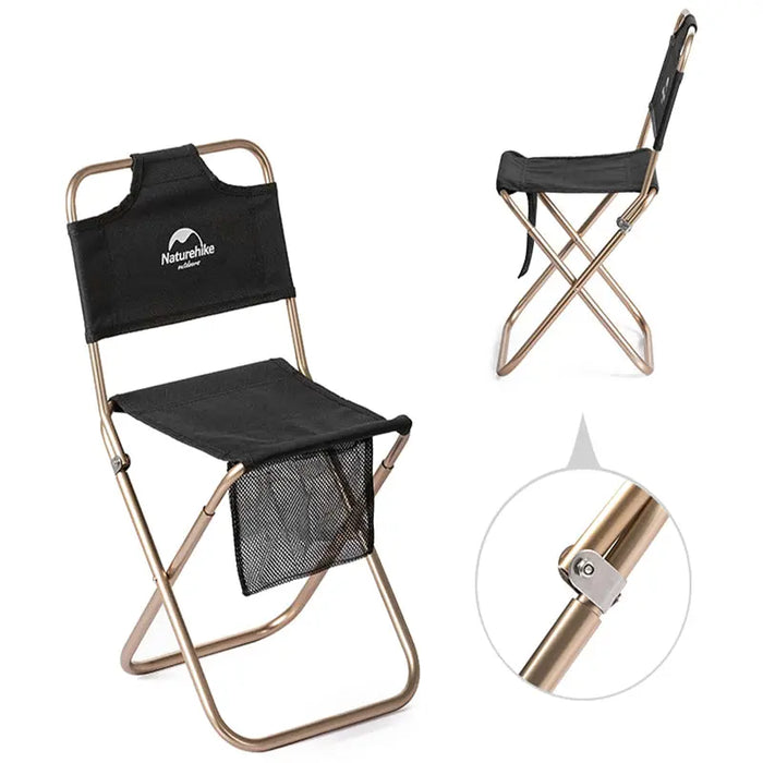 Ультралёгкий backpacking стул Naturehike Yamami L03 чёрный
