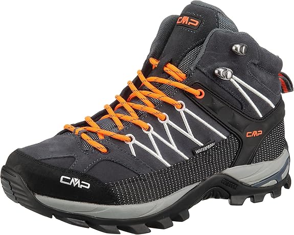 CMP - Rigel Mid Trekking Shoes Waterproof, Antracite-Flash Orange, 45