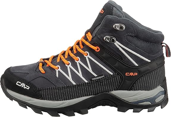 CMP - Rigel Mid Trekking Shoes Waterproof, Antracite-Flash Orange, 45