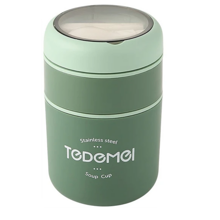Tedemei Stainless Steel Thermal Jar 710 ml Green