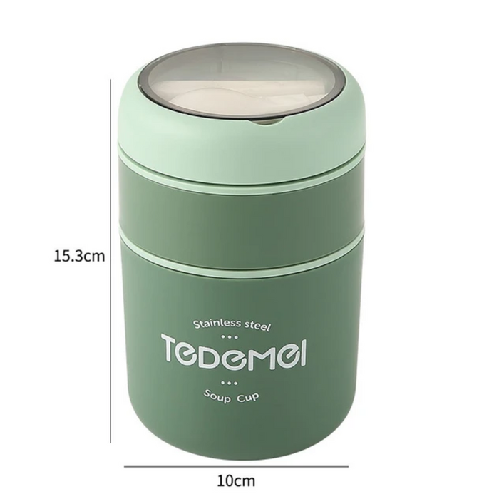 Tedemei Stainless Steel Thermal Jar 710 ml Green