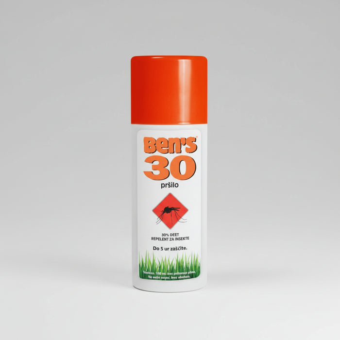 Bens insektu repelents aerosols ar 30% DEET, aizsardzība pret odiem un kukaiņiem āra aktivitātēm Latvijā.