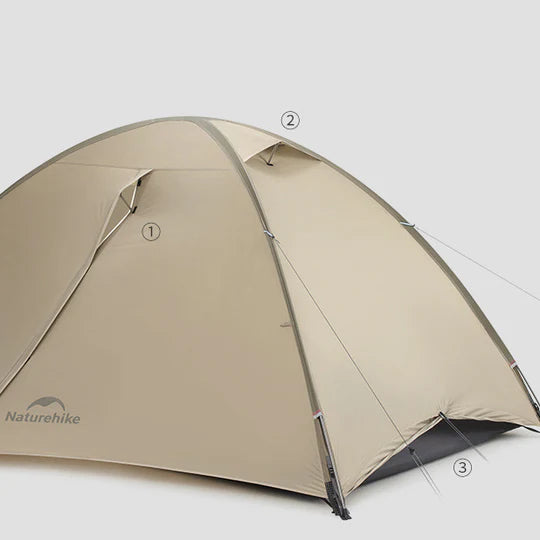 Четырехсезонная палатка Naturehike Giling PRO одноместная 1.59 kg песочная