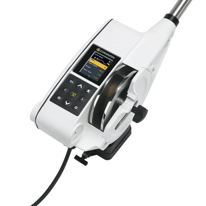 Electric Downrigger Cannon Optimum TS — Wireless, Saltwater — depth-cycle display