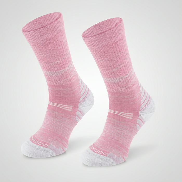 Light Hiker Alpaca Merino Crew socks pink
