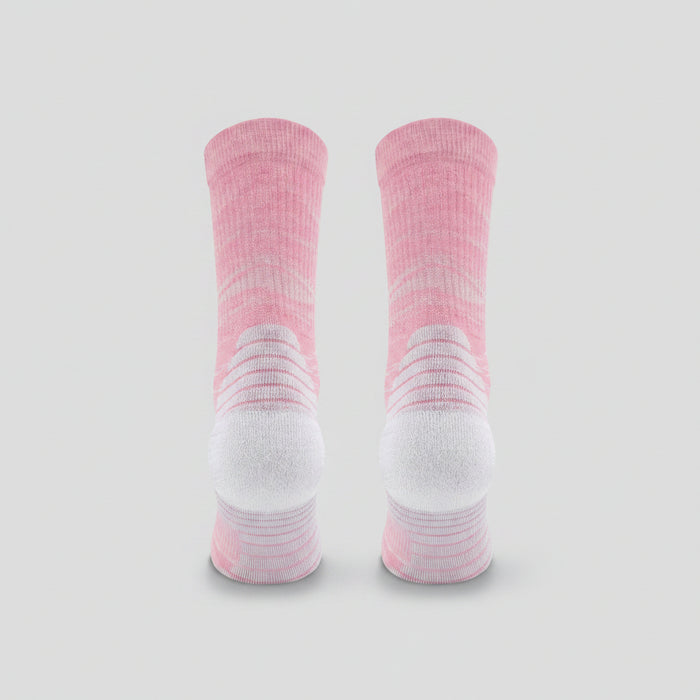 Light Hiker Alpaca Merino Crew socks pink
